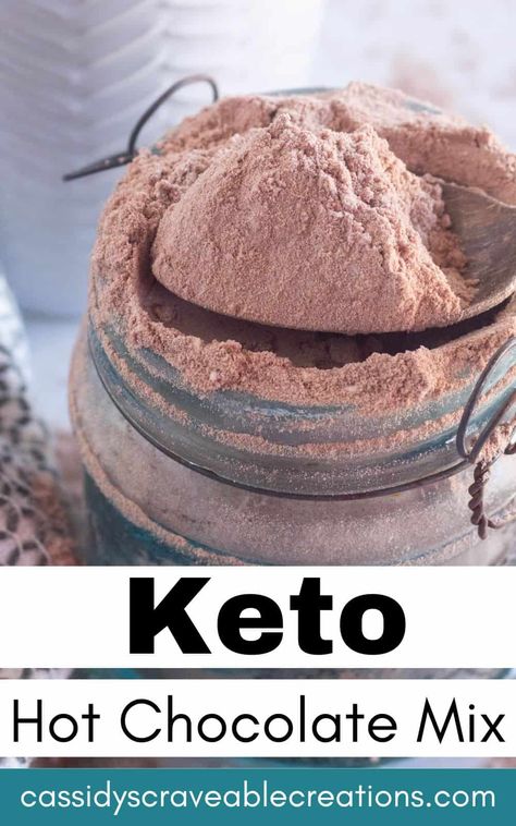 After you try this Keto Hot Chocolate Mix you'll never go back to store-bought again! It's creamy, rich, and only uses 3 simple ingredients! Plus, it can also be made Paleo & Dairy-Free! Cold Hot Chocolate, Keto Hot Chocolate Heavy Cream, Leto Hot Chocolate, Keto Hot Cocoa Mix Recipe, Keto Hot Chocolate Mix Recipe, Keto Hot Chocolate, Protein Hot Chocolate, Keto Hot Chocolate Recipe, Ketosis Recipes