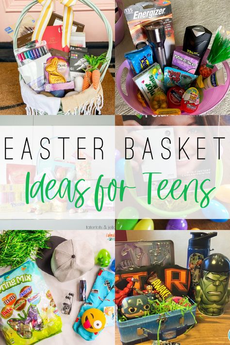 Fun Easter Basket Ideas for Teens Inexpensive Easter Basket Ideas, Teenager Easter Basket, Easter Basket Ideas For Teens, Cheap Easter Baskets, Diy Easter Basket Ideas, Teen Easter Basket, Diy Easter Basket, Unique Easter Baskets, Creative Easter Baskets