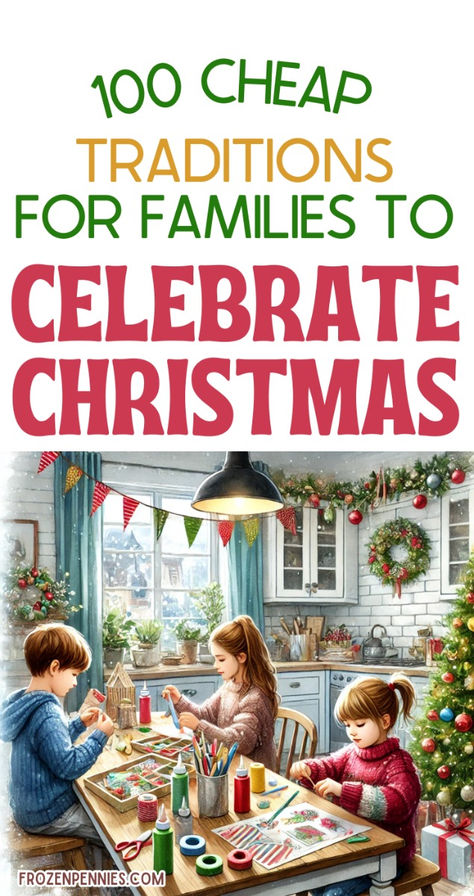 Discover 100 Christmas Traditions for Kids of All Ages! 🎄🎁 Create magical memories with fun and festive activities for the whole family. From classic traditions to new ideas, these holiday traditions will bring joy and excitement to children of every age. Make this Christmas unforgettable with these heartwarming and budget-friendly traditions! 🌟🎉 #ChristmasTraditions #HolidayFun #FamilyActivities #FestiveSeason Christmas Traditions Kids, Festive Activities, Christmas Activities For Families, Holiday Traditions Family, Frugal Christmas, Christmas Eve Traditions, Traditions To Start, Christmas Traditions Family, Christmas Activities For Kids