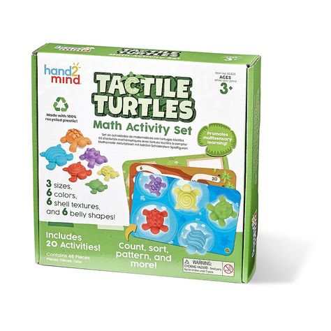 Your little explorer will learn math basics like counting, sorting and patterns with this Tactile Turtles Math Activity Set. Your little explorer will learn math basics like counting, sorting and patterns with this Tactile Turtles Math Activity Set. Math activity set Turtles come in 6 vibrant colors, 6 unique textures, and 3 sizes 10 double-sided Activity Cards and Activity Guide introduce early math skills. Inspired by the sea, these turtles help children master early math skills. Includes 20 d Math Counters, Multi Sensory Learning, Math Materials, Math Manipulatives, Montessori Math, Math Activity, Early Math, Math Concepts, Basic Math