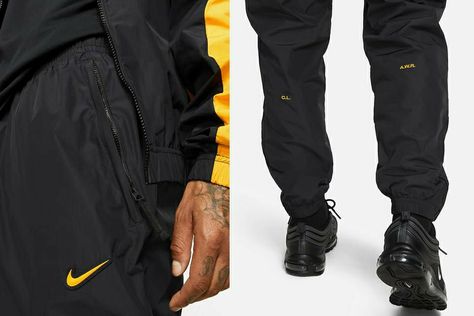 Nike NOCTA Collection Nocta Tracksuit, Mock Neck Shirt, Nike Tracksuit, Track Jackets, Release Date, Black And Gold, Track Pants, Drake, Motorcycle Jacket