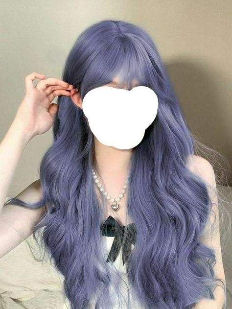 Periwinkle Purple Hair, Light Blue And Purple Hair, Lavender Blue Hair, Dusty Lavender Hair, Ashy Purple Hair, Gray Blue Hair, Light Blue Hair Color, Silver Purple Hair, Periwinkle Hair