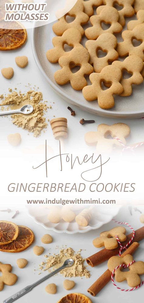 Gingerbread Cookies Without Molasses, Honey Gingerbread, Bowl Method, Holiday Cookie Exchange, Ginger Bread Cookies Recipe, Creamed Honey, Spicy Honey, Gingerbread Man Cookies, Spice Cupcakes