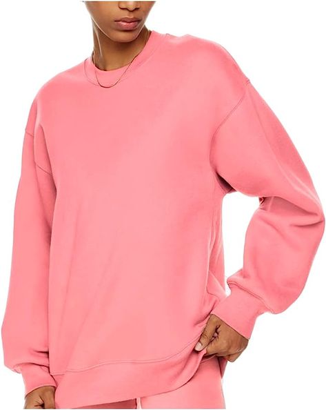 Sunday Waves Women's Fleece Crewneck Sweatshirt Loose fit Soft Oversized Pullover Sweatshirt Matching Sweat Set, Matching Sweats, Comfy Sweats, Florence By Mills, Basic Sweatshirt, Sweat Set, Oversized Crewneck, Oversized Pullover, Amazon Shopping