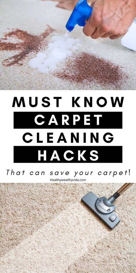 Stains, pet urine, and everyday wear and tear wrecks havoc on your carpets. Luckily there are some easy carpet cleaning hacks that can get rid of urine odor, eliminate stains and make your carpets look like new.  #carpetcleaning #cleaningtips #carpets #homehacks Best Carpet Cleaning Solution, Homemade Carpet Cleaner, Cleaning Rugs, Homemade Carpet Cleaning Solution, Carpet Cleaner Homemade, Diy Carpet Cleaner, Carpet Cleaning Solution, Easy Cleaning Hacks, Homemade Cleaning Solutions