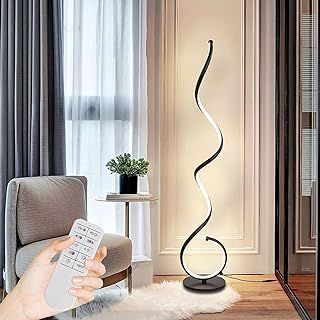 Curved Floor Lamp, Indoor Floor Lamps, Living Room Decor Lights, Corner Floor Lamp, Elegant Floor Lamps, Corner Lamp, Floating Lights, Minimalist Lighting, Led Floor