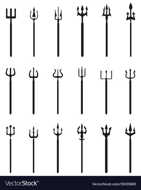 Minimalist Trident Tattoo, Trident Tattoos, Pitchfork Tattoo, Trident Tattoo Feminine, Trident Tattoo For Men, Tatuagem Percy Jackson, Small Crown Tattoo, Trishul Tattoo Designs, Trident Tattoo