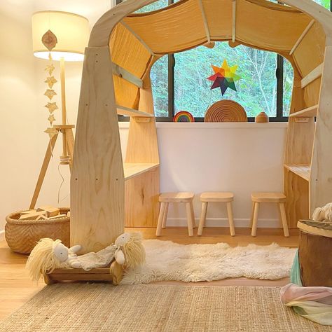 The Waldorf Journey (@thewaldorfjourney) • Instagram photos and videos Waldorf Playroom, Waldorf Homeschool, Beautiful Compliments, Pine Timber, Play Furniture, Open Ended Play, Seasonal Displays, Play Spaces, Small World Play