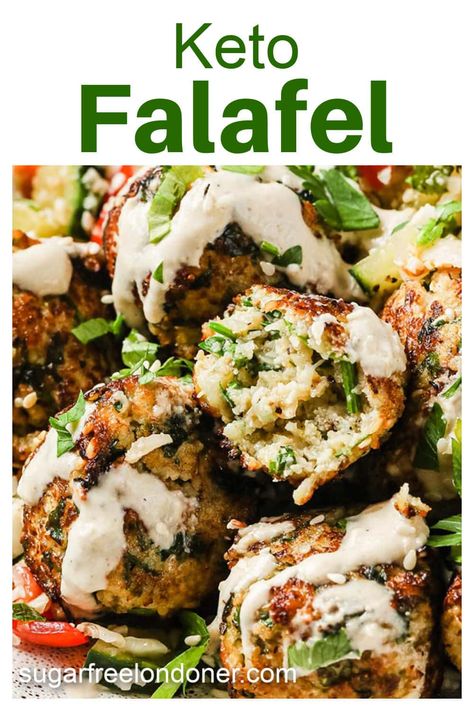 Keto Falafel, Carb Quick, Ketogenic Meals, Salad For Lunch, Berlin Food, Falafel Recipe, Cauliflower Recipe, Vegetarian Recipe, Keto Paleo