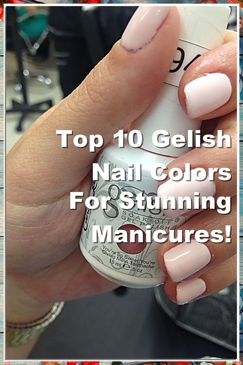 Looking for the perfect Gelish nail colors to elevate your manicure game? Check out our top 10 picks for stunning and long-lasting shades that will make your nails pop! Whether you prefer bold and vibrant hues or subtle and elegant tones, these Gelish colors are sure to impress. Get ready to rock your next manicure with these must-have shades! Gelish Colors, Gelish Nails Colors, Gelish Nail Colours, Gelish Colours, Gelish Nails, Nail Pops, Gel Polish Colors, Nail Games, Gel Polish