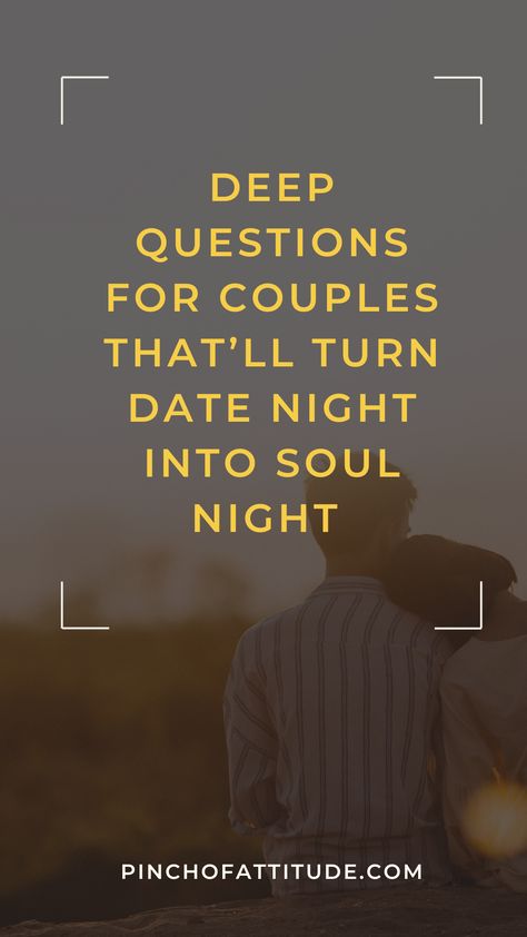 Strengthen your connection with these deep questions to ask in a relationship. Whether you’re newly dating or years in, these deep relationship questions for couples bring insight and understanding. Discover couples connection questions that matter! 💖✨ #DeepQuestionsToAskInARelationship #DeepRelationshipQuestionsForCouples #CouplesConnectionQuestions #QuestionsToAskYourPartner Couple Connection Questions, Questions For Couples Deep, Deep Connection Questions, Date Questions Relationships, Connection Questions For Couples, New Years Questions For Couples, New Year Questions For Couples, Deep Questions To Ask Your Spouse, Questions To Ask A Potential Partner