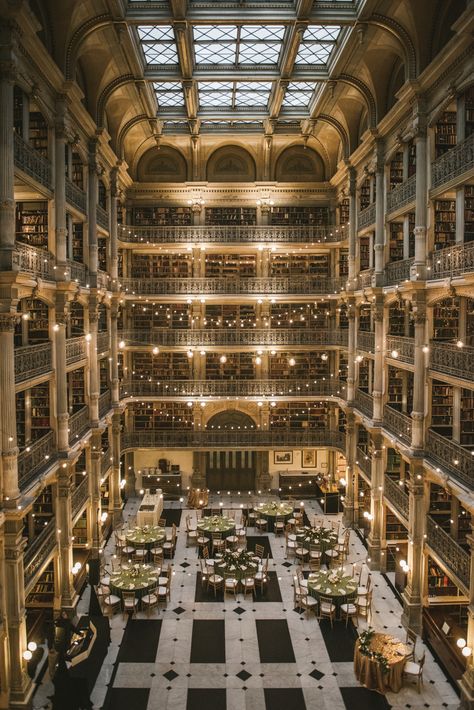 Godly Wedding, George Peabody Library, Peabody Library, Library Wedding, Historic Wedding, Venue Decor, Future Wedding Plans, Dream Wedding Ideas Dresses, Wedding Prices