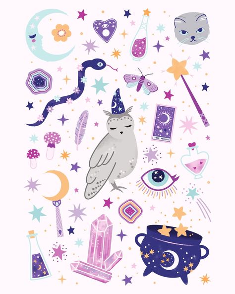 Carly Watts (@carlywattsart) • Instagram photos and videos Carly Watts, Magical Life, Magical Art, Magic School, Illustration Artists, Digital Planner, First Day, One Day, Illustration Art