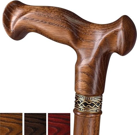 Amazon.com: Asterom Walking Cane - Handmade Ergonomic, Canes for Men & Women - Wooden Cane, Walking Sticks for Seniors, Unique, Wood Canes (Caramel, 36 Inch) : Health & Household Cane Walking Sticks, Cool Canes, Quad Cane, Unique Walking Sticks, Cane Tips, Wooden Walking Canes, Spine Pain, Wooden Canes, Walking Sticks And Canes