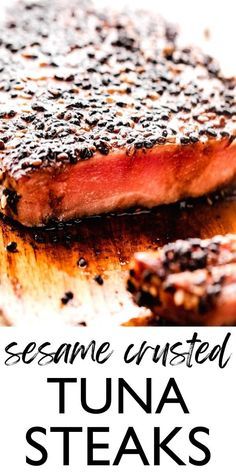 Sesame Encrusted Tuna, Yellow Fin Tuna Recipe Grilled, Bluefin Tuna Steak Recipes, Low Carb Tuna Steak Recipes, Yellow Fin Tuna Recipes, Best Tuna Steak Recipes, Blackfin Tuna Recipe, Tuna Steaks Cast Iron Skillet, Yellowfin Tuna Steak Recipes