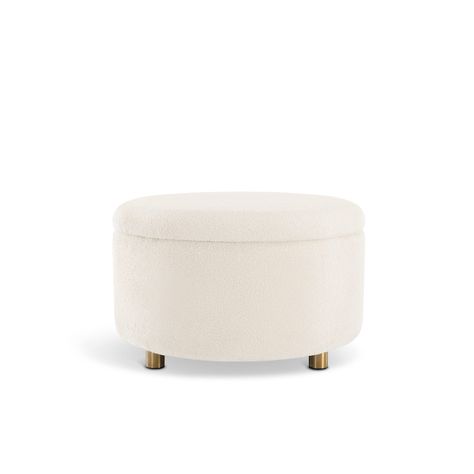 PRICES MAY VARY. Ottoman Ottoman Cream Ottoman, Large Storage Ottoman, Alternative Seating, Round Storage Ottoman, Foot Rest Ottoman, Large Ottoman, College Essentials, Round Storage, Ottoman Bed