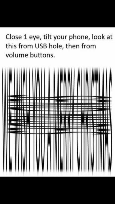 Look Through Your Charger Port, Online Party Games, Funny Illusions, Cool Illusions, Funny Mind Tricks, Dark Jokes, Losing Faith In Humanity, Jokes And Riddles, Mind Tricks