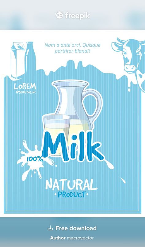 Milk Graphic Design, Milk Poster Design, Milk Poster, Milk Advertising, Exhibition Banners, Food Vintage, Poster Food, Milk Packaging, Dairy Farm