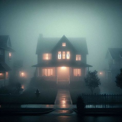 Creepy Scenery, Thriller Aesthetic, 80s Vibes, Skeleton Art, Poetry Images, Halloween Wallpaper, Halloween House, Favorite Holiday, Small Town