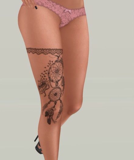 Garter and dream catcher tattoo Disney Garter Tattoo, Thigh Ring Tattoos Women, Thigh Ring Tattoo, Thigh Garter Tattoo Simple, Thigh Cuff Tattoo, Lace Thigh Tattoos, Lace Garter Tattoos, Thigh Garter Tattoo, Indian Feather Tattoos