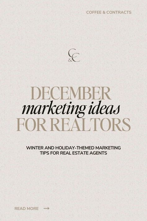 New Years Real Estate Post, Realtor Holiday Marketing, December Realtor Posts, Realtor Christmas Marketing, December Real Estate Posts, Holiday Real Estate Marketing, Real Estate Post Ideas, December Coffee, Holiday Real Estate