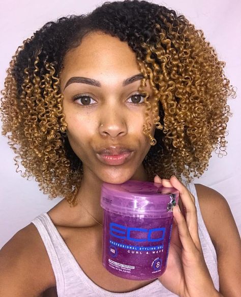 3c 4a wash n go using eco styler gel #hairgoals 3b Wash And Go, Natural Hair Styles With Eco Styling Gel, How To Style Natural Hair With Eco Gel, Eco Styler Gel Hairstyles, Wash And Go Natural Hair Type 3b/3c, Gel Hairstyles, Natural Hair Gel, Eco Styler Gel, Hair Science