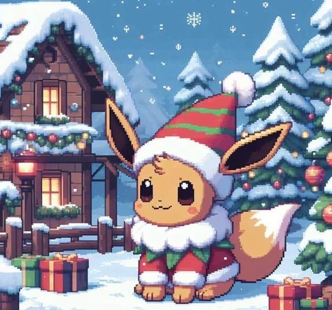 Facebook Christmas Profile Pictures, Christmas Pokemon, Pokemon Store, Pokemon Christmas, Pokemon Project, Pokemon Poster, Cool Pokemon Wallpapers, Code Wallpaper, Pixel Art Background