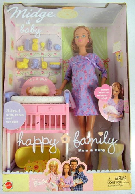 HAPPY FAMILY Dolls Pregnant MIDGE, BARBIE Doctor, ALAN & RYAN NRFB NEW | #1824986251 Pregnant Barbie, Midge Doll, Barbie Happy Family, Baby Doll Set, Baby Barbie, Barbie 2000, Barbie Sets, Barbie Toys, Barbie Princess