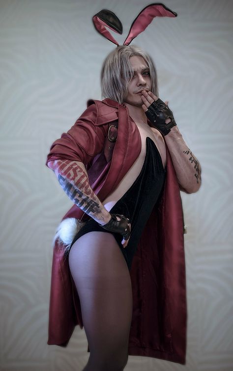 Dante Cosplay, Dmc Dante, Speed Draw, Jojos Bizarre Adventure Jotaro, Beautiful Cosplay, Dante Devil May Cry, Cosplay Reference, Dmc 5, Bunny Suit