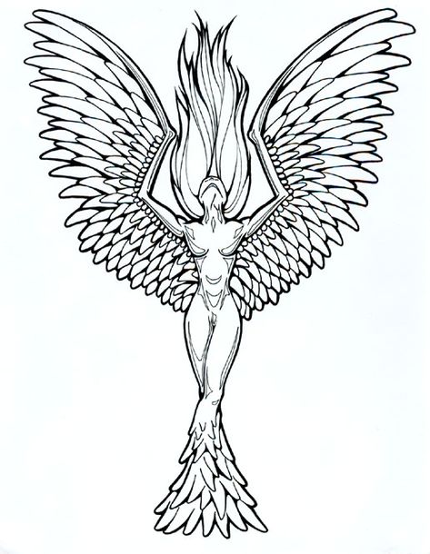 phoenix drawing - Google Search Ash Drawing, Tattoo Bein Frau, Rising Phoenix Tattoo, Phoenix Drawing, Phoenix Tattoo Feminine, Phönix Tattoo, Tattoo Placements, Phoenix Tattoo Design, Initial Tattoo