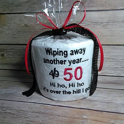 Over The Hill Gifts, 50th Birthday Party Ideas For Men, 50th Birthday Gag Gifts, Easy Birthday Gifts, Moms 50th Birthday, 60 Birthday, 50th Birthday Party Decorations, 50th Birthday Decorations, Easy Birthday