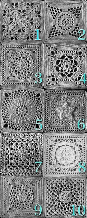 10 Perfect Crochet Squares for Fast Afghans https://www.mooglyblog.com/10-perfect-crochet-squares-for-fast-afghans/ Motifs Afghans, Motifs Granny Square, Crochet Blocks, Haken Baby, Afghan Patterns, Crochet Square Patterns, Granny Squares Pattern, Crochet Motifs, Granny Square Crochet Pattern