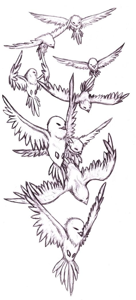 Bird tattoo design for arm Tattoo Design For Arm, Bird Tattoo Design, Bird Tattoo, Flock Of Birds, Bird Crafts, Call Art, Unique Canvas, Birds Tattoo, Bird Drawings