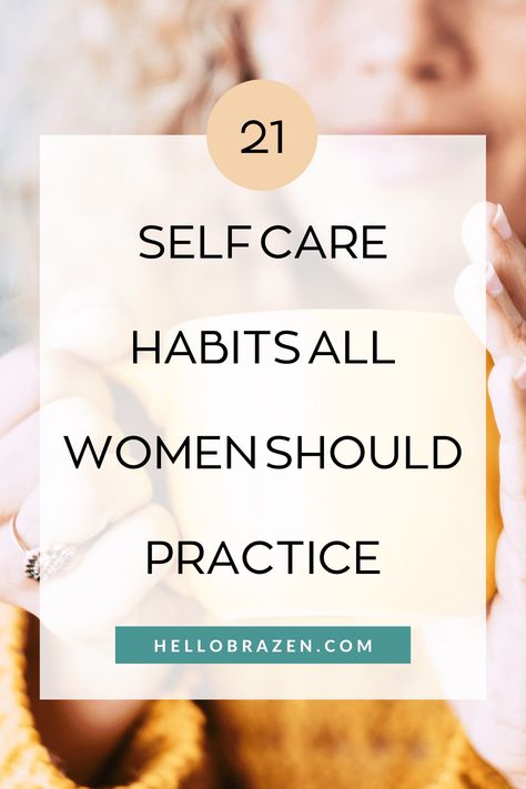 As women, self care shouldn't be considered a luxury upgrade to our lives, or make us feel like we are being selfish. Self care is simple habits that will help us to live our best, most healthy, and joyful lives. Here are 21 self care habits every woman should practice. Daily Self Care Habits, Healthy Self Care, Woman Self Care, Women Self Care, Self Care Habits, Daily Self Care, Protein Pudding, Simple Habits, Positive Body Image