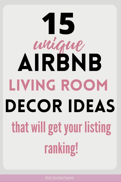 airbnb living room ideas Airbnb Living Room Ideas, Room Ideas Bedroom Cozy, Airbnb Living Room, Unique Airbnb, Airbnb Decor, Airbnb Design, Living Room Decor Ideas, Short Term Rental, Room Decor Ideas