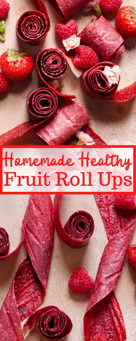 Healthy Fruit Roll Ups, Fruit Roll Ups Homemade, Erin Lives Whole, Homemade Gummies, Fruit Leather Recipe, Fruit Strips, Healthy Fruit Snacks, Biscuits Recipes, Healthier Snacks