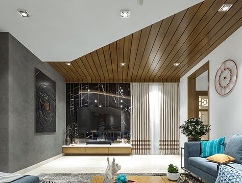 Tv Lounge Design, Wooden Ceiling Design, New Ceiling Design, Angled Ceilings, Wooden Ceiling, Ceiling Design Living Room, Ceiling Design Modern, Bedroom False Ceiling Design, Ceiling Design Bedroom