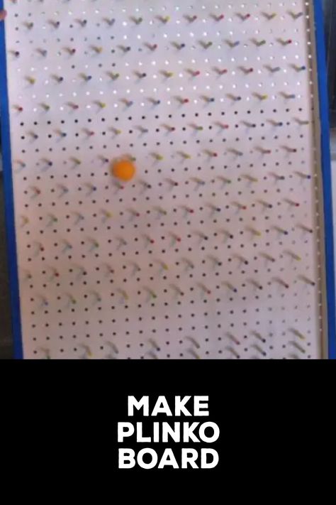 How to Make Plinko Board Christmas Plinko Game, Plinko Diy, Plinko Board Diy, Diy Plinko Board, Diy Plinko, Plinko Board, Plinko Game, Diy Crafts To Do At Home, Christmas Party Games For Kids