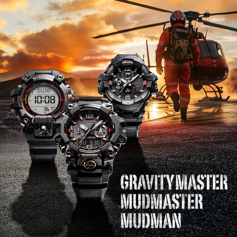 Designed to withstand harsh emergency situations, these Master of G watches also feature emergency color accents of red, orange, and yellow.

#firstresponders #GShock #masterofg #gravitymaster #pilotwatch #rangeman #mudmaster #mudman #outdoors #OutdoorAdventure #gshockcollector #gshocklover #sportswatch #gshockwatch #gshockwatches #watchaddict #shockresistant #watchlover #MensAccessories #MensWatches #menswatchesstyle