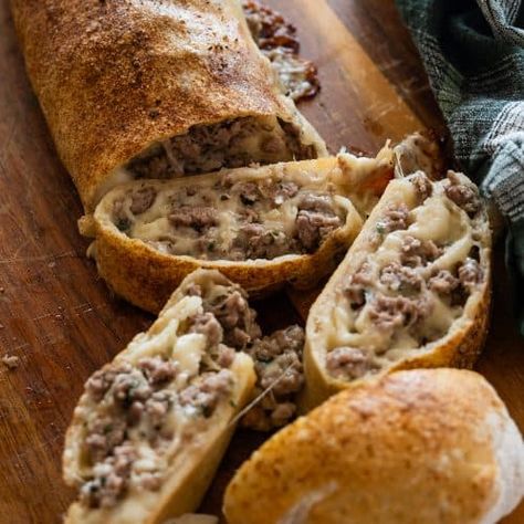 Italian Sausage Bread - always from scratch Italian Sausage Bread Recipe, Sausage Bread With Pizza Dough, Italian Sausage Bread, Italian Sausage Seasoning, Pepperoni Bread, Sausage Bread, Sausage Seasoning, Sausage Pizza, Italian Sausage Recipes