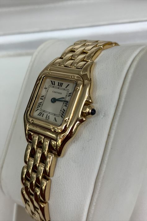 Cartier Panthere Watch Stack, Steph Core, Cartier Panthere Watch, 2025 Board, Cartier Watches Women, Cartier Panther, Jewelry Stack, Cartier Gold, Stylish Watches Men