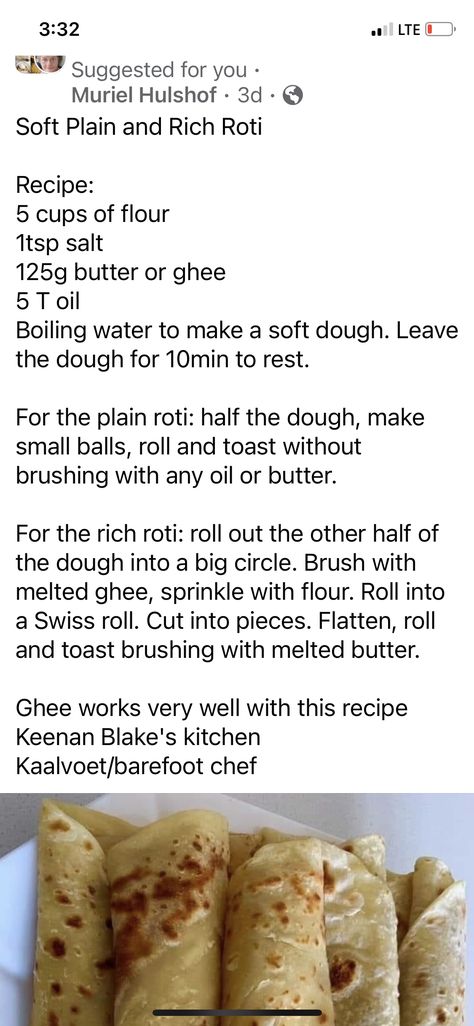 Roti Recipe Easy Step By Step, Roti Recipe Easy, Soft Roti Recipe, Soft Roti, Roti Recipe, Swiss Roll, Coconut Recipes, Ghee, Melted Butter