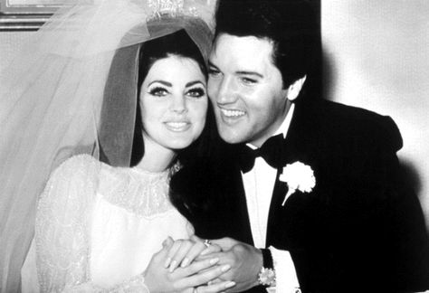 Elvis Presley and Priscilla Ann Wagner, later Beaulieu, 1967 Priscilla Presley Wedding, Sophia Coppola, Elvis Wedding, Elvis Presley Priscilla, Elvis And Me, Linda Thompson, Baz Luhrmann, Eliza Doolittle, Robert Kardashian