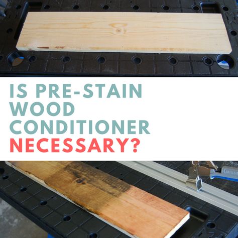 Certain types of woods are susceptible to splotchy staining such as pine, fir, and maple. Find out if you should use wood conditioner before staining. Wood Conditioner Before Stain, Pre Stain Wood Conditioner, Furniture Refurbishing, Redoing Furniture, Woodworking Items That Sell, Wood Conditioner, Stain Wood, Glamour Home, Stain On Pine