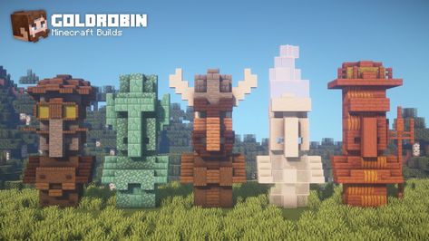 Minecraft Villager Breeder Design, Minecraft Villager Statue, Minecraft Villager, Minecraft Building Guide, Case Minecraft, Minecraft Statues, Minecraft Decoration, Rumah Minecraft Sederhana, Minecraft Structures