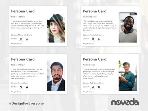 Inclusive Design in Action Persona Cards by Alex Styl Inclusive Design, Presentation Design, Creative Professional, Card Design, Persona, Global Community, Presentation, Design