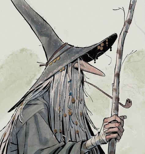 Wizard Drawings, Hobbit Art, Lotr Art, Arte Inspo, Illustration Character Design, A Drawing, Fantasy Character Design, The Hobbit, Character Design Inspiration