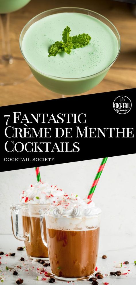 Vodka Mint Cocktail, Mint Chocolate Cocktail, Cream De Menthe Recipes, Rumple Minze Drinks Recipe, Mint Drinks Alcohol, Mint Cocktail Recipes, Mint Alcoholic Drinks, Creme De Menthe Drinks, Cocktails With Mint