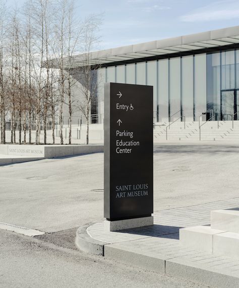 "Saint Louis Art Museum Signage: Sabon and Scala Sans," Fonts in Use (9 May 2016). Signage and wayfinding for the Saint Louis Art Museum’s expansion by David Chipperfield Architects, 2013. More information on Scala Sans here, http://www.martinmajoor.com/1.1_scala_article_majoor.html. Museum Signage, Monument Signage, Entrance Signage, Hotel Signage, St Louis Art Museum, Wayfinding Signage Design, David Chipperfield Architects, St Louis Art, David Chipperfield