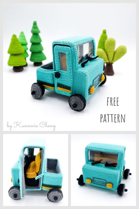 Crochet Toys Free Patterns, Crochet Toys Free, Crochet Car, Pola Amigurumi, Crochet Tools, Diy Trends, Crochet Diy, Crochet Toy, Amigurumi Free